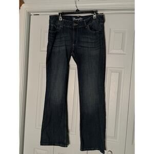 Wrangler Dark Wash Womens Bootcut Jeans Size 15x34